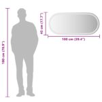 vidaXL Zrkadlo do kúpeľne s LED Priehľadná 100 x 45 cm tvrdené sklo – Obrázok 12
