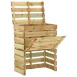 vidaXL Slatkový záhradný kompostér Zelená 110 x 58 x 113 cm – Obrázok 2