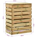 vidaXL Slatkový záhradný kompostér Zelená 110 x 58 x 113 cm – Obrázok 7