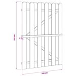 vidaXL Záhradná brána 100 x 150 cm Borovicový masív Zelená – Obrázok 5