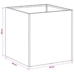 vidaXL Záhradný kvetináč 2 ks Antracitová 45 x 45 x 45 cm – Obrázok 8