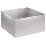 vidaXL Záhradný kvetináč Strieborná 60 x 60 x 30 cm Nehrdzavejúca oceľ – Obrázok 2