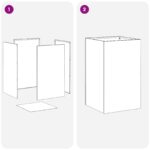 vidaXL Záhradný kvetináč 2 ks Antracitová 30 x 30 x 50 cm – Obrázok 7