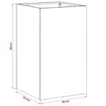 vidaXL Záhradný kvetináč 2 ks Antracitová 30 x 30 x 50 cm – Obrázok 8