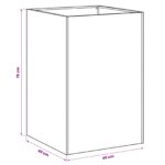 vidaXL Záhradný kvetináč 2 ks Olivovo zelená 40 x 40 x 75 cm – Obrázok 8
