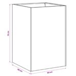 vidaXL Záhradný kvetináč 2 ks Hrdzavý 50 x 50 x 75 cm – Obrázok 10