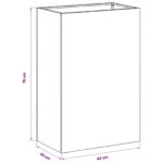vidaXL Záhradný kvetináč Strieborná 40 x 30 x 75 cm Pozinkovaná oceľ – Obrázok 7