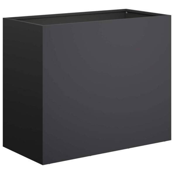 vidaXL Záhradný kvetináč Čierna 60 x 30 x 40 cm Studený valcovaný oceľ – Obrázok 2