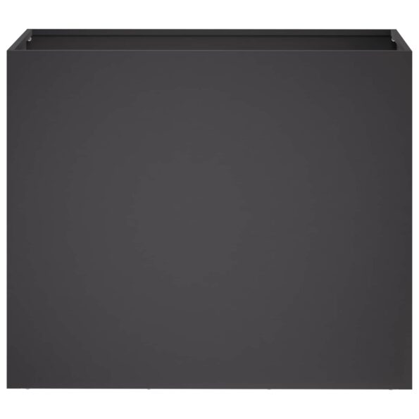 vidaXL Záhradný kvetináč Čierna 60 x 30 x 40 cm Studený valcovaný oceľ – Obrázok 3