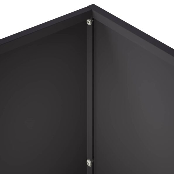 vidaXL Záhradný kvetináč Čierna 60 x 30 x 40 cm Studený valcovaný oceľ – Obrázok 5
