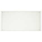 vidaXL Záhradný kvetináč Biela 60 x 30 x 40 cm Studený valcovaný oceľ – Obrázok 4