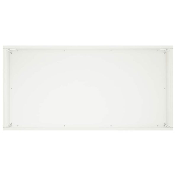 vidaXL Záhradný kvetináč Biela 60 x 30 x 40 cm Studený valcovaný oceľ – Obrázok 4