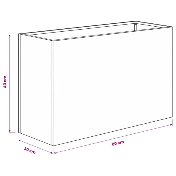 vidaXL Záhradný kvetináč Olivovo zelená 80 x 30 x 40 cm – Obrázok 7