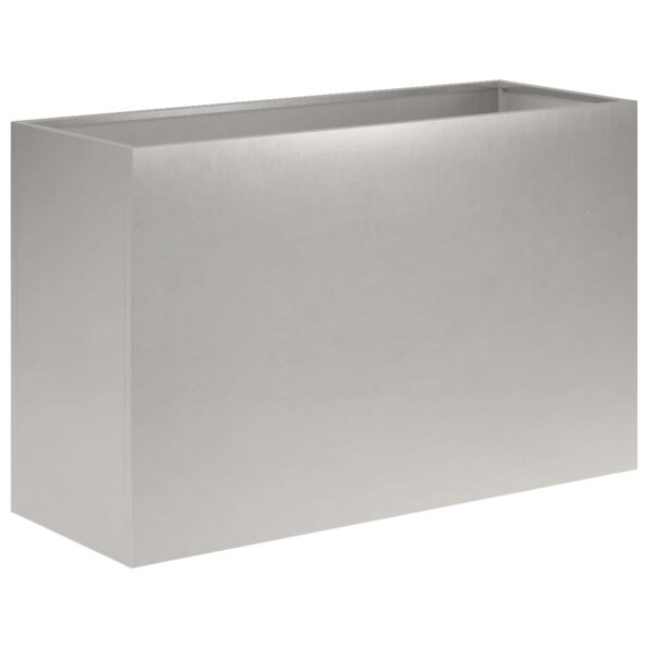 vidaXL Záhradný kvetináč Strieborná 80 x 30 x 40 cm Nehrdzavejúca oceľ – Obrázok 2