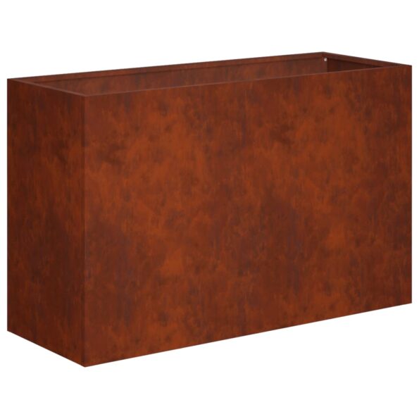 vidaXL Záhradný kvetináč Hrdzavý 80 x 30 x 40 cm – Obrázok 2