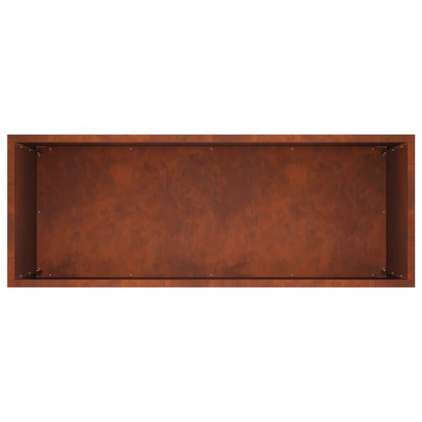 vidaXL Záhradný kvetináč Hrdzavý 80 x 30 x 40 cm – Obrázok 5