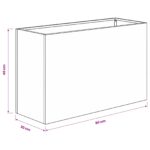 vidaXL Záhradný kvetináč Hrdzavý 80 x 30 x 40 cm – Obrázok 9
