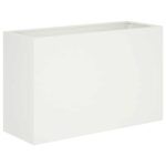 vidaXL Záhradný kvetináč 2 ks Biela 80 x 30 x 50 cm – Obrázok 3