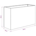 vidaXL Záhradný kvetináč 2 ks Biela 80 x 30 x 50 cm – Obrázok 8