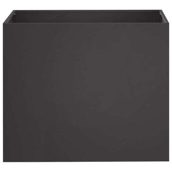 vidaXL Záhradný kvetináč Čierna 50 x 40 x 50 cm Studený valcovaný oceľ – Obrázok 3
