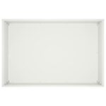 vidaXL Záhradný kvetináč Biela 50 x 40 x 50 cm Studený valcovaný oceľ – Obrázok 4