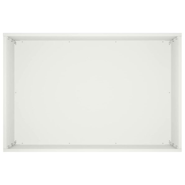 vidaXL Záhradný kvetináč Biela 50 x 40 x 50 cm Studený valcovaný oceľ – Obrázok 4