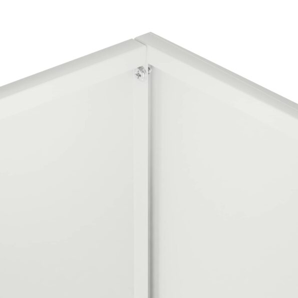 vidaXL Záhradný kvetináč Biela 50 x 40 x 50 cm Studený valcovaný oceľ – Obrázok 5