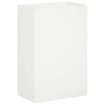 vidaXL Záhradný kvetináč Biela 50 x 40 x 75 cm Studený valcovaný oceľ – Obrázok 2