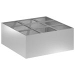 vidaXL Záhradný kvetináč Strieborná 100 x 100 x 40 cm Pozinkovaná oceľ – Obrázok 2
