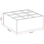 vidaXL Záhradný kvetináč Strieborná 100 x 100 x 40 cm Pozinkovaná oceľ – Obrázok 7