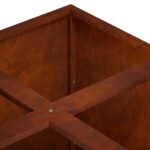 vidaXL Záhradný kvetináč Hrdzavý 100 x 100 x 40 cm – Obrázok 6