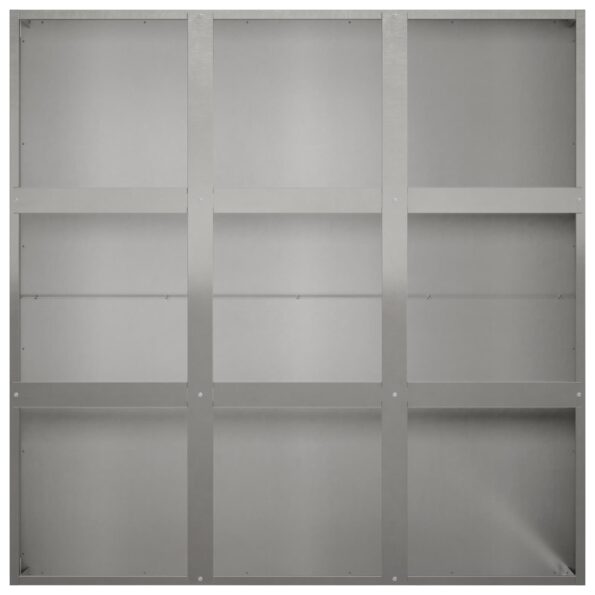 vidaXL Záhradný kvetináč Strieborná 100 x 100 x 50 cm – Obrázok 4