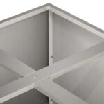 vidaXL Záhradný kvetináč Strieborná 100 x 100 x 50 cm – Obrázok 5
