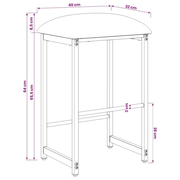 vidaXL Barová stolička 2 ks Tmavozelená 40 x 32 x 64 cm – Obrázok 7