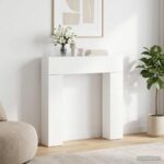 vidaXL Rám krbu Biela 102 x 18 x 100,5 cm Kompozitné drevo