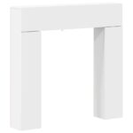 vidaXL Rám krbu Biela 102 x 18 x 100,5 cm Kompozitné drevo – Obrázok 2