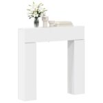 vidaXL Rám krbu Biela 102 x 18 x 100,5 cm Kompozitné drevo – Obrázok 3