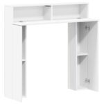 vidaXL Rám krbu Biela 102 x 18 x 100,5 cm Kompozitné drevo – Obrázok 5