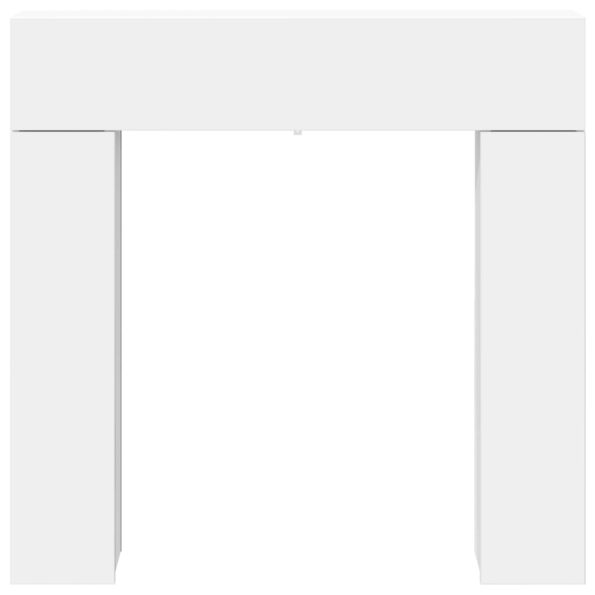 vidaXL Rám krbu Biela 102 x 18 x 100,5 cm Kompozitné drevo – Obrázok 6