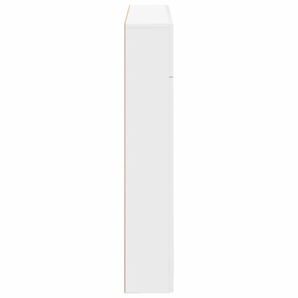 vidaXL Rám krbu Biela 102 x 18 x 100,5 cm Kompozitné drevo – Obrázok 7