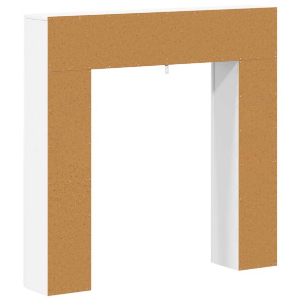 vidaXL Rám krbu Biela 102 x 18 x 100,5 cm Kompozitné drevo – Obrázok 8