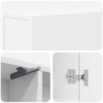 vidaXL Rám krbu Biela 102 x 18 x 100,5 cm Kompozitné drevo – Obrázok 9