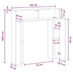 vidaXL Rám krbu Dub sonoma 102 x 18 x 100,5 cm Kompozitné drevo – Obrázok 11