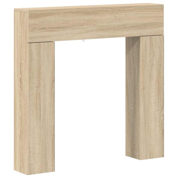 vidaXL Rám krbu Dub sonoma 102 x 18 x 100,5 cm Kompozitné drevo – Obrázok 2