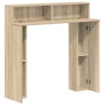vidaXL Rám krbu Dub sonoma 102 x 18 x 100,5 cm Kompozitné drevo – Obrázok 5