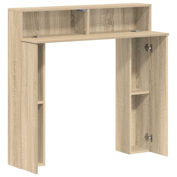 vidaXL Rám krbu Dub sonoma 102 x 18 x 100,5 cm Kompozitné drevo – Obrázok 5