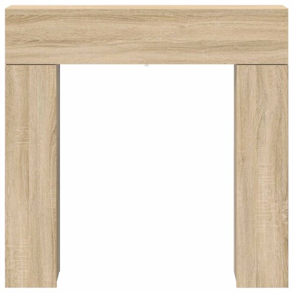 vidaXL Rám krbu Dub sonoma 102 x 18 x 100,5 cm Kompozitné drevo – Obrázok 6