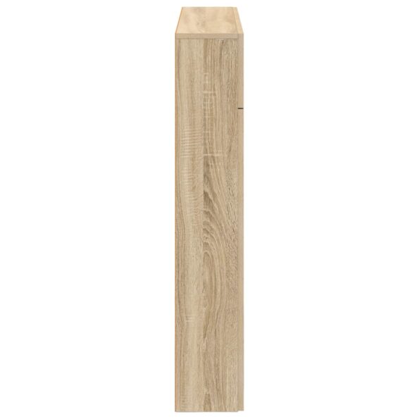 vidaXL Rám krbu Dub sonoma 102 x 18 x 100,5 cm Kompozitné drevo – Obrázok 7