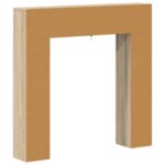 vidaXL Rám krbu Dub sonoma 102 x 18 x 100,5 cm Kompozitné drevo – Obrázok 8