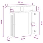 vidaXL Rám krbu Dymový dub 102 x 18 x 100,5 cm Kompozitné drevo – Obrázok 11